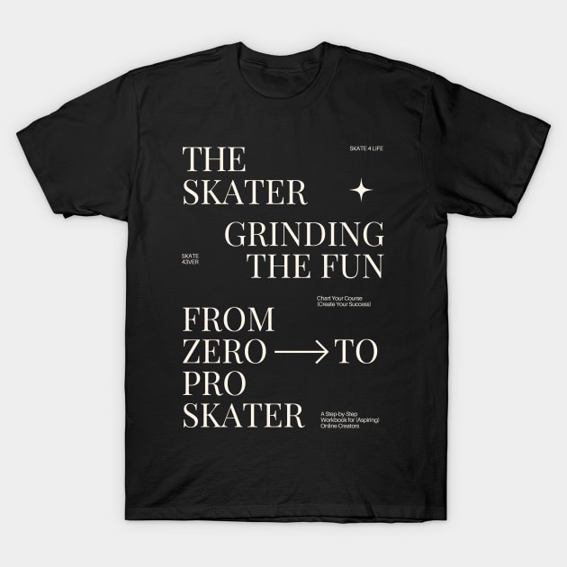 Skateboard streetwear typhography design T-Shirt by Estrella Design